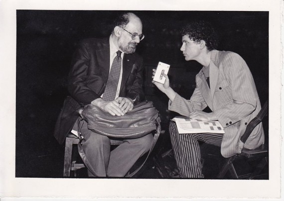 Pat Thomas interviewing Ginsberg in 1984. 